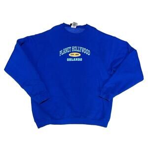 Pro Player Planet Hollywood Sweatshirt Crewneck Royal Blue Size XL